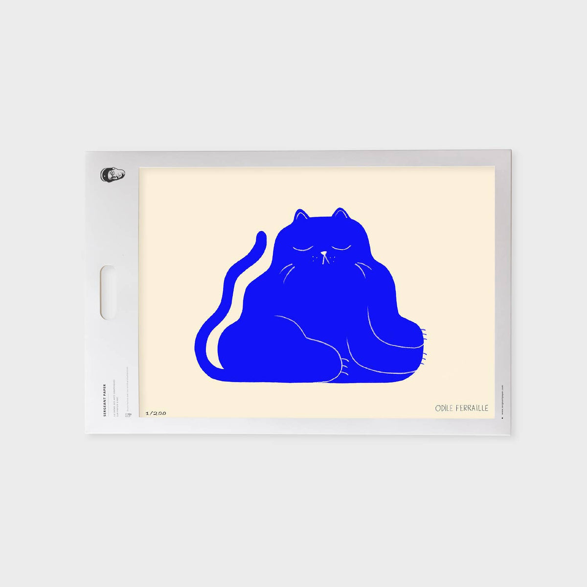 Odile Ferraille - BLUE CAT - Tirage d'art de chat