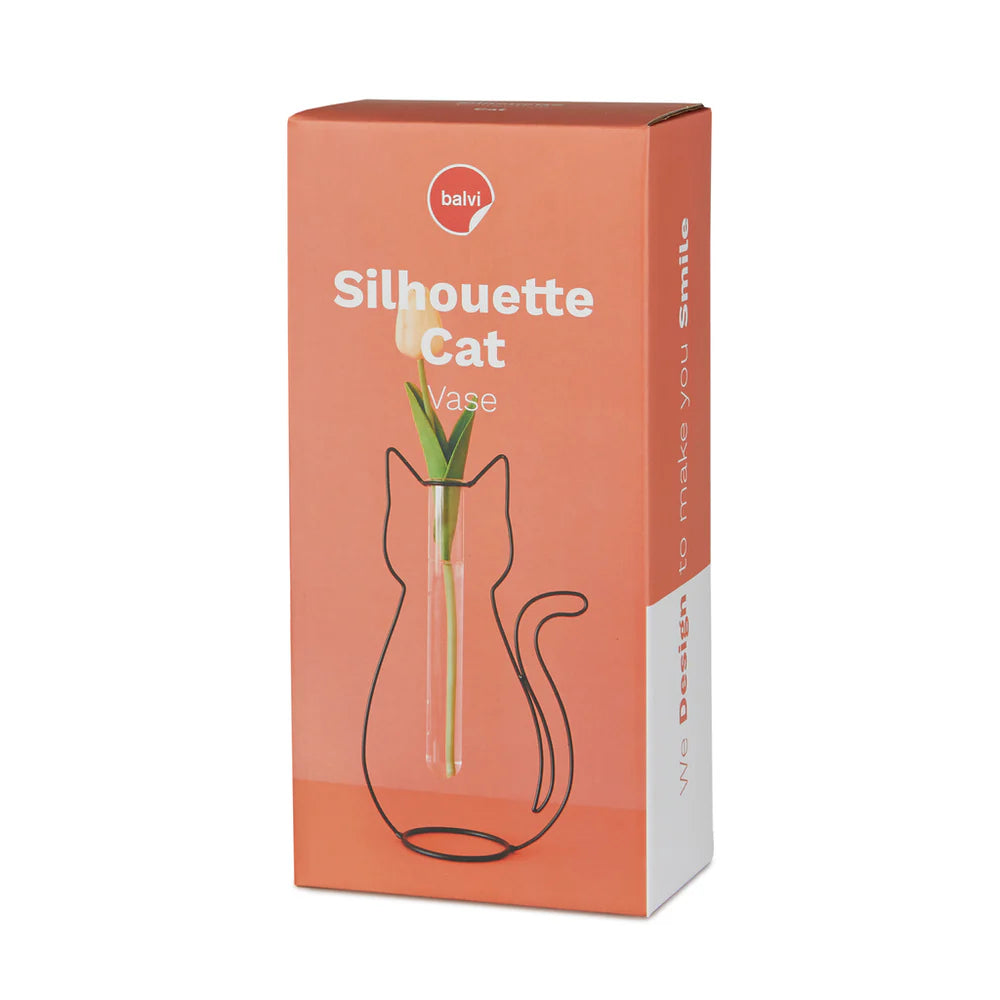 Vase Silhouette chat Balvi