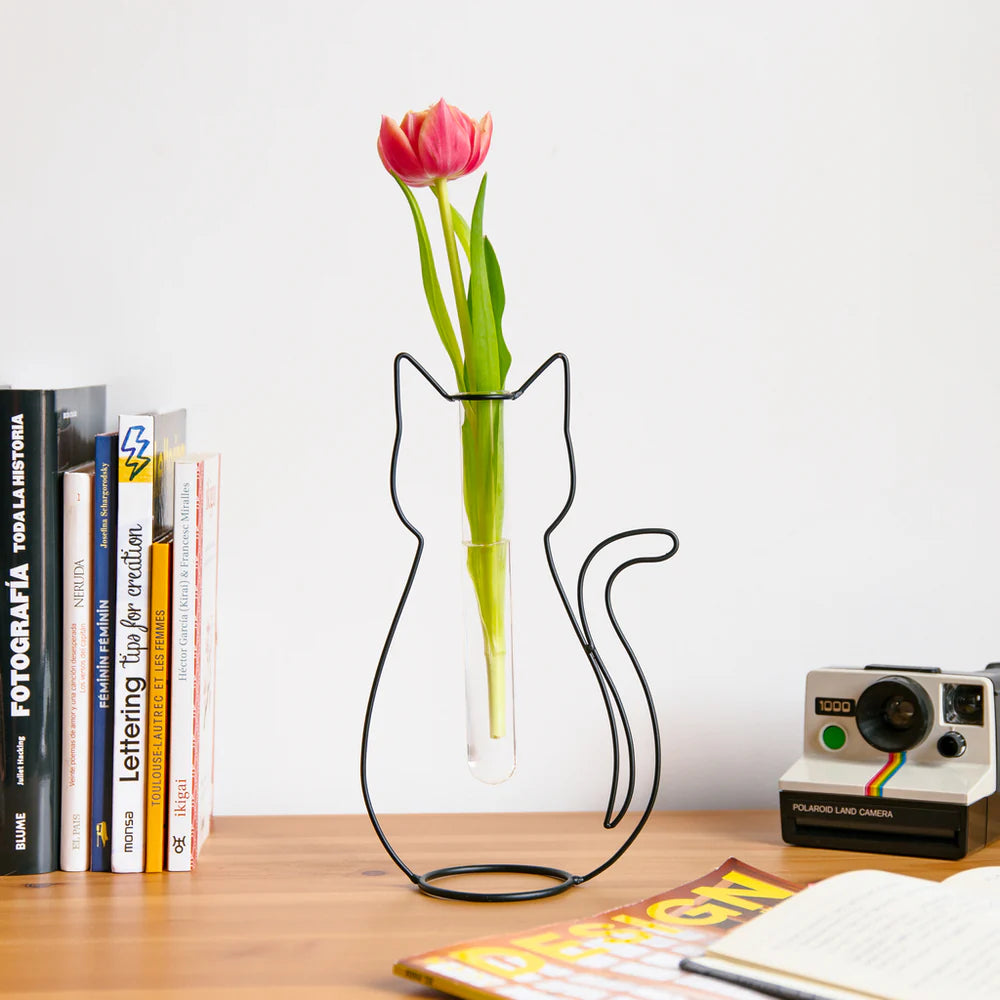 Vase Silhouette chat Balvi
