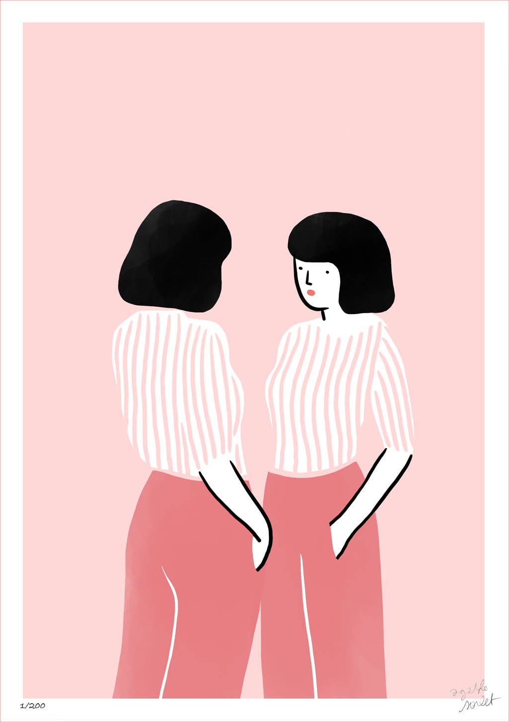 Agathe Sorlet - Reflection - Love Art Print
