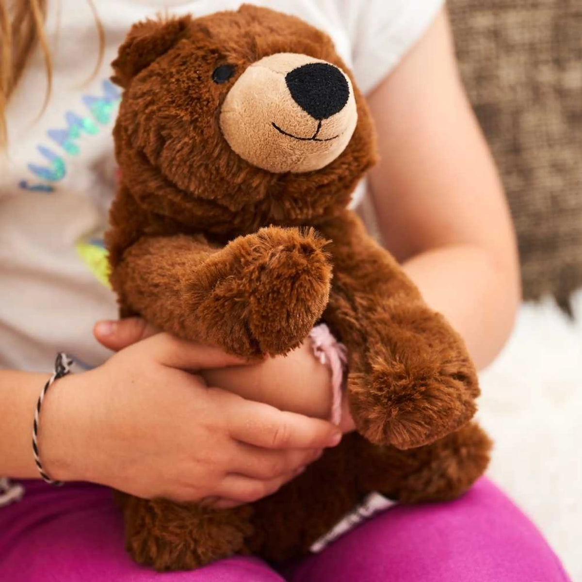 Bouillotte peluche Ours brun – L’Artisan du Bien-Être