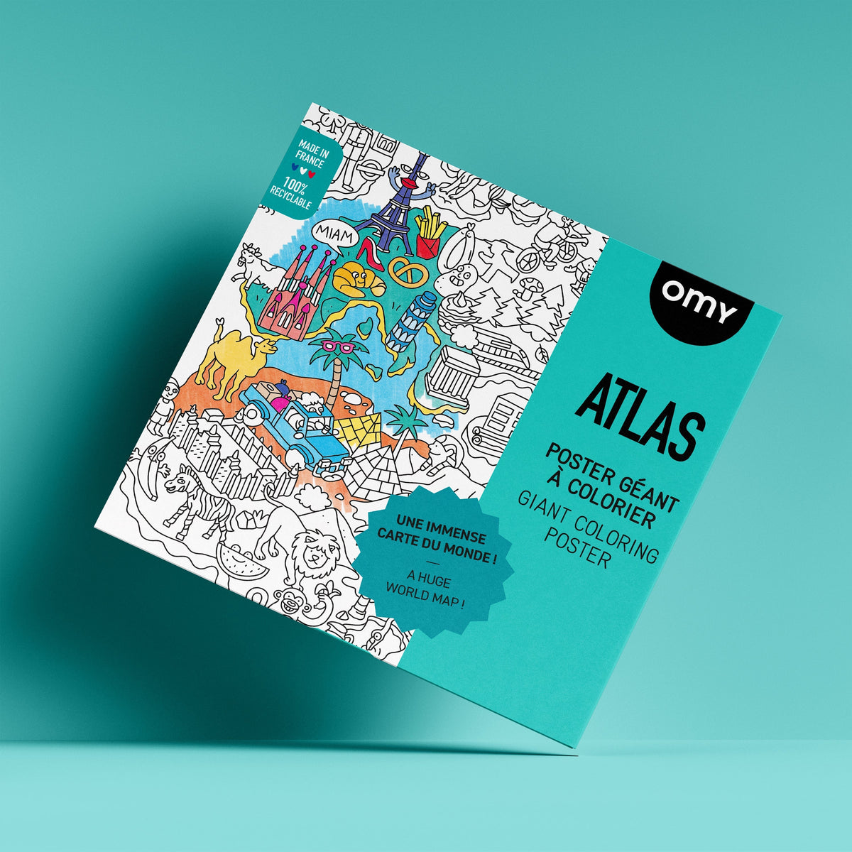 Atlas - Poster géant à colorier – OMY