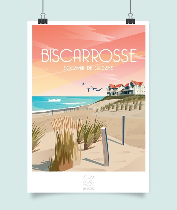 Affiche La Loutre – Biscarrosse – A2