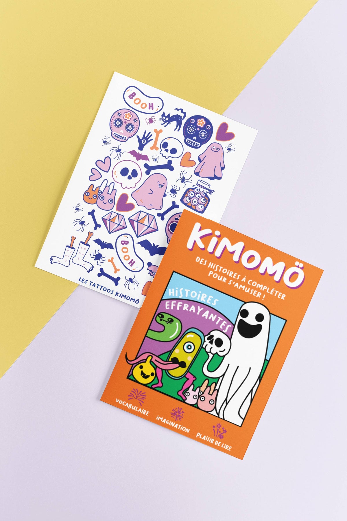 Coffret Soirée Pyjama Enfant – Histoires à compléter, Recettes & Tatouages phosphorescents