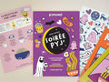Coffret Soirée Pyjama Enfant – Histoires à compléter, Recettes & Tatouages phosphorescents
