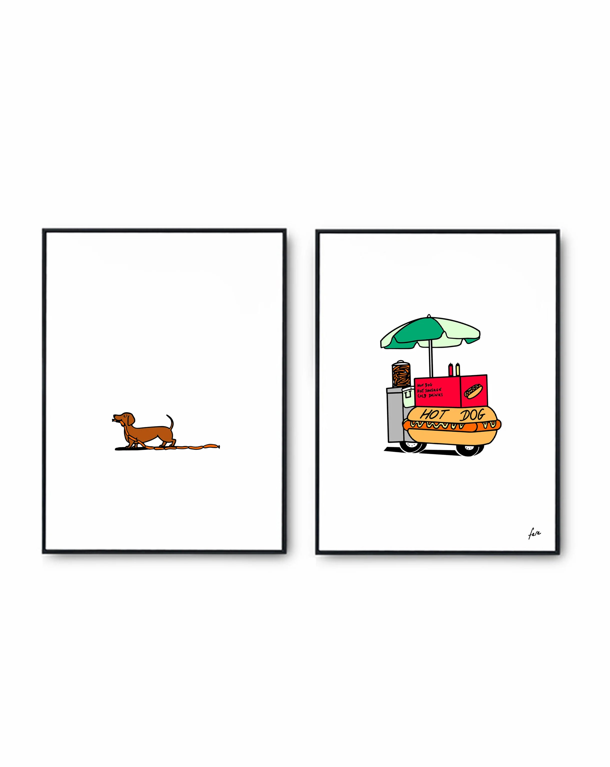Duo Affiches Hot Dog