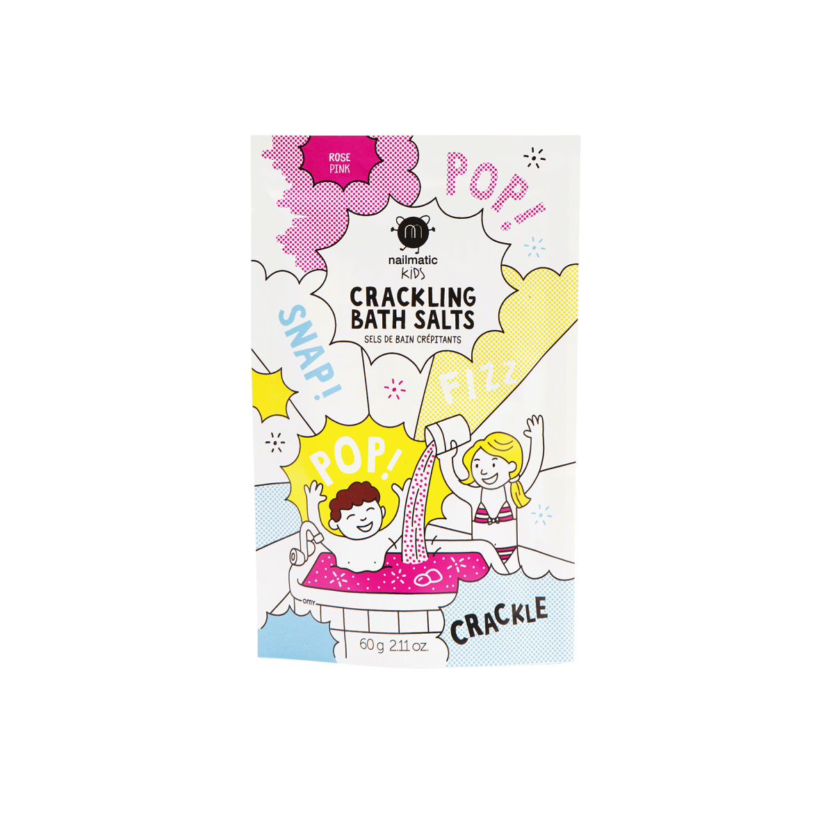 Sels de bain crépitants roses 60 g – Nailmatic