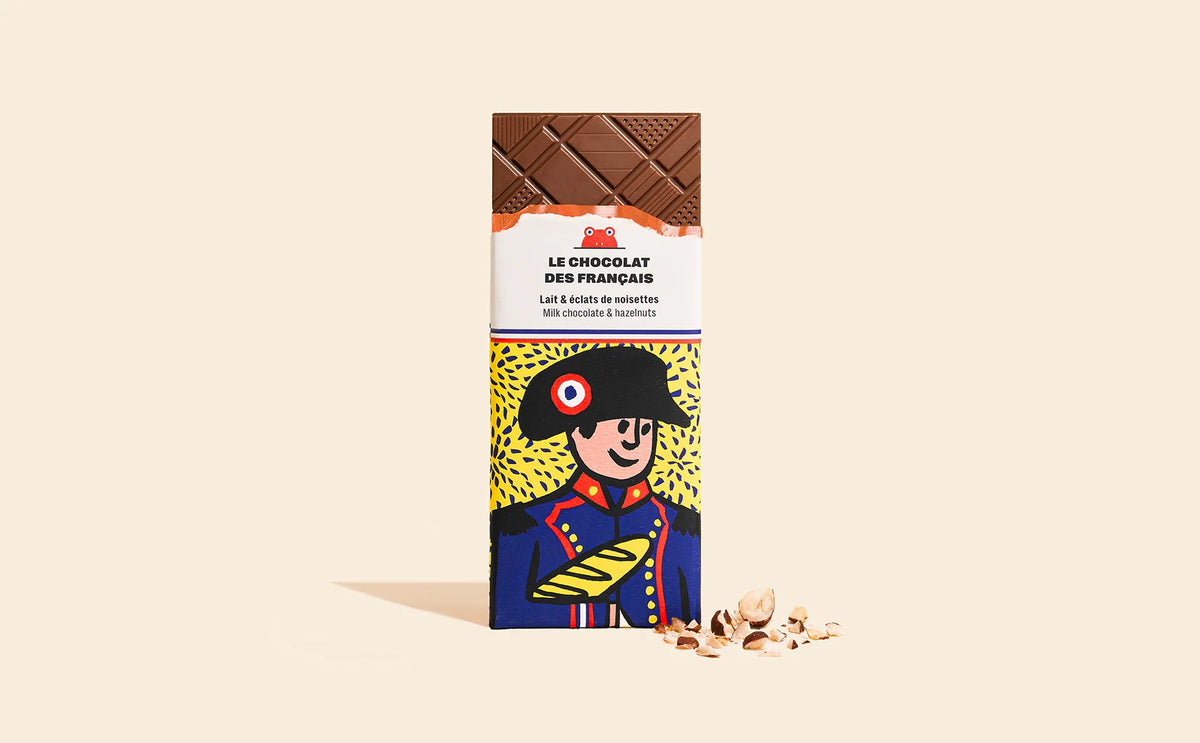 Tablettes au chocolat au lait – 70 g – Le Chocolat des Français – Napoléon – Lait et noisettes